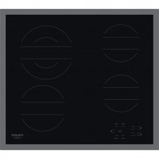 Варочная панель электрическая Hotpoint HR 642 X CM, 4 конфорки, 59х51 см, цвет чёрный
