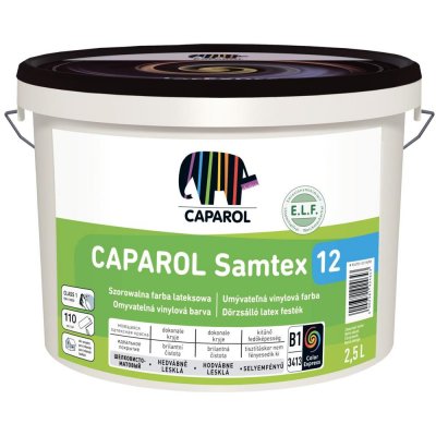 Краска для стен и потолков Caparol Samtex 12 цвет матовый белый 2.5 л, SM-84518739