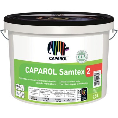 Краска для стен и потолков Caparol Samtex 2 цвет матовый белый 2.5 л, SM-84518746