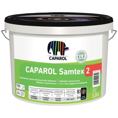 Краска для колеровки для стен и потолков Caparol Samtex 2 прозрачная база 3 2.35 л, SM-84518780