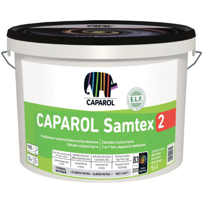 Краска для колеровки для стен и потолков Caparol Samtex 2 прозрачная база 3 9.4 л, SM-84518781