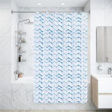 Штора для ванны Bacchetta Shibori с кольцами 180x200 см полиэстер , цвет мультиколор