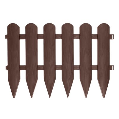 Забор декоративный Протэкт Штакетник 25x240 см, пластик, цвет коричневый, SM-84621389
