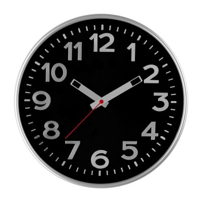Настенные часы Troykatime, D30 см, пластик, цвет серебристый, SM-84759067