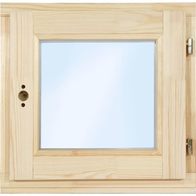 Окно деревянное 56х57 см, однокамерный стеклопакет, SM-84786694