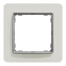 Рамка для розеток и выключателей Schneider Electric Sedna Design 1 пост, цвет белое стекло