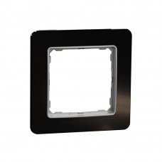 Рамка для розеток и выключателей Schneider Electric Sedna Design 1 пост, цвет чёрное стекло