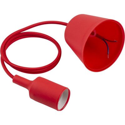 Патрон для лампы E27 TDM Electric с подвесом 1 м цвет красный, SM-84833445