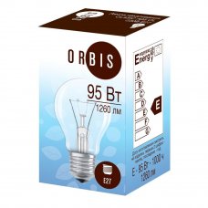 Лампа накаливания Orbis Е27 230 В 95 Вт груша прозрачная 1260 лм