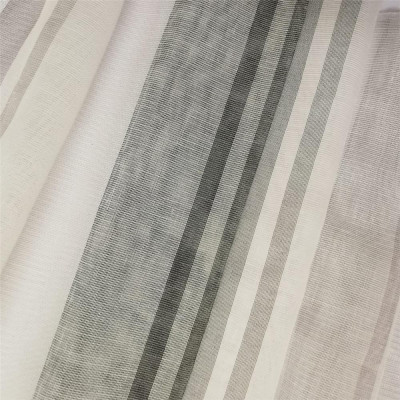 Тюль 1 м/п Полосы сетка 290 см цвет чёрный/серый/белый, SM-84885766