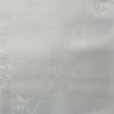 Ткань скатертная 1 м/п Растения 280 см цвет белый