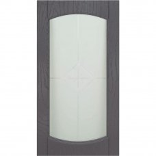 Дверь остекленная для шкафа Delinia ID "Петергоф грей" 77х40 см, МДФ, цвет графит