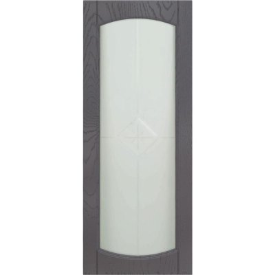 Дверь остекленная для шкафа Delinia ID "Петергоф грей" 103х40 см, МДФ, цвет графит, SM-85036464