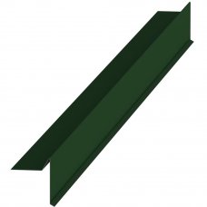 Планка ветровая для мягкой кровли с полиэстеровым покрытием 2 м цвет зеленый