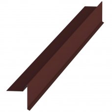 Планка ветровая для мягкой кровли с полиэстеровым покрытием 2 м цвет коричневый
