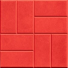 Плитка тротуарная 8 Кирпичей 300х300х30 мм цвет красный