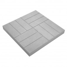 Плитка тротуарная 12 кирпичей 500х500х50 мм цвет серый