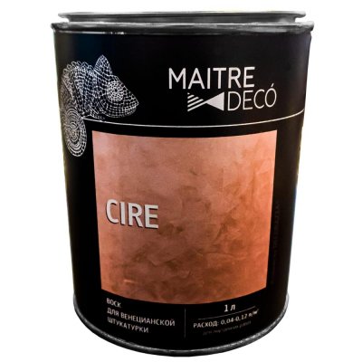 Воск для венецианской штукатурки Maitre Deco Cire 1 л, SM-85329530