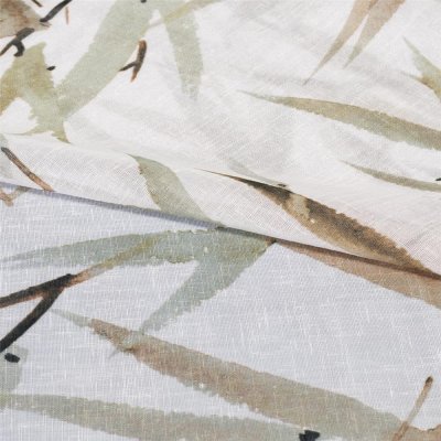 Тюль 1 м/п Nature Листья батист 300 см цвет бежево-серый, SM-85604540