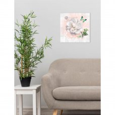 Картина на холсте Белый цветок 30x30 см