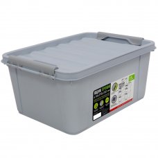 Ящик с крышкой Профи Комфорт, 295x183x410 мм, 15 л, полипропилен, цвет серый