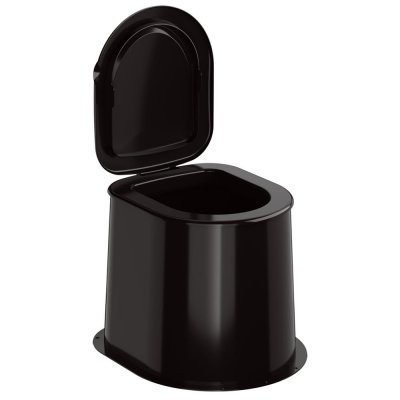 Туалет дачный Альтернатива Эконом, 47x55.3x47 см, полипропилен, цвет черный, SM-86734124