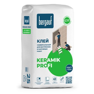 Клей для плитки Bergauf Keramik Profi 25 кг, SM-87053250