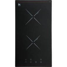 Варочная панель индукционная Kitll KHI 3001 BLACK, 2 конфорки, 30x52 см, цвет черный