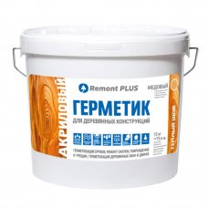 Шовный герметик для деревянных конструкций Remontplus медовый 10 л