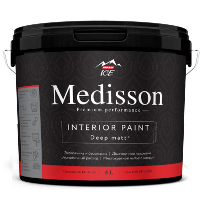 Краска для стен и потолков Parade Medisson цвет белый 5 л, SM-88737534