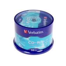 CD-диск Verbatim CD-R, 0.7 ГБ, Cake Box, 52x, 50 шт