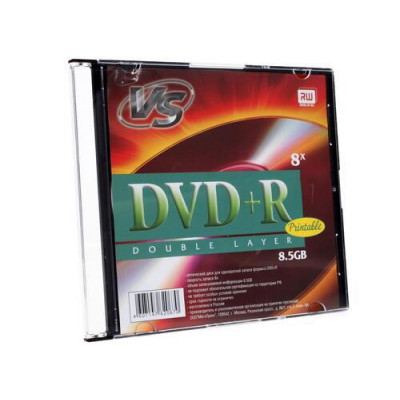 DVD-диск VS DVD+R, 8.5 ГБ, Slim Case, 8x, 1 шт, BT-0118248