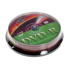 DVD-диск VS DVD+R, 4.7 ГБ, Cake Box, 16x, 10 шт
