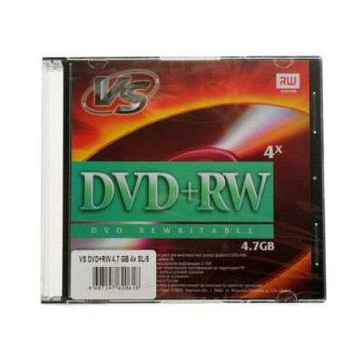 DVD-диск VS DVD+RW, 4.7 ГБ, Slim Case, 4x, 1 шт, BT-0118258