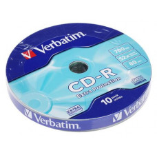 CD-диск Verbatim CD-R, 0.7 ГБ, Shrink Wrap, 52x, 10 шт