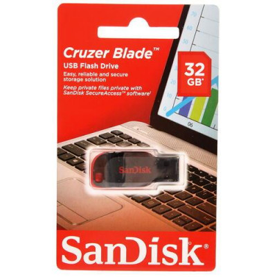 Память USB Flash 32 ГБ SanDisk Cruzer Blade [SDCZ50-032G-B35], BT-0163602