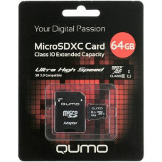 Карта памяти QUMO microSDXC 64 ГБ [QM64GMICSDXC10U1]