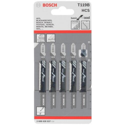 Пилки для лобзика Bosch 2608630037, BT-1178052