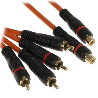 Разветвитель DEXP RCA x2 - RCA оранжевый, BT-1228437