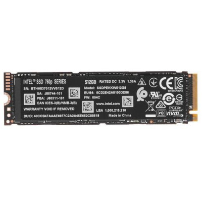 512 ГБ SSD M.2 накопитель Intel 760p Series [SSDPEKKW512G8XT], BT-1231054