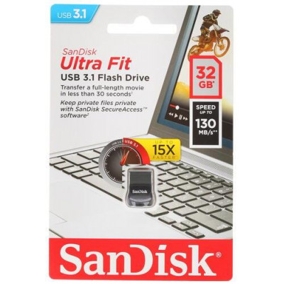 Память USB Flash 32 ГБ SanDisk Ultra Fit [SDCZ430-032G-G46], BT-1236134
