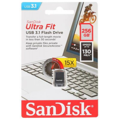 Память USB Flash 256 ГБ SanDisk Ultra Fit [SDCZ430-256G-G46], BT-1236140