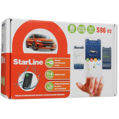 Автосигнализация StarLine S96 v2 BT 2CAN+4LIN 2SIM GSM, BT-1266130
