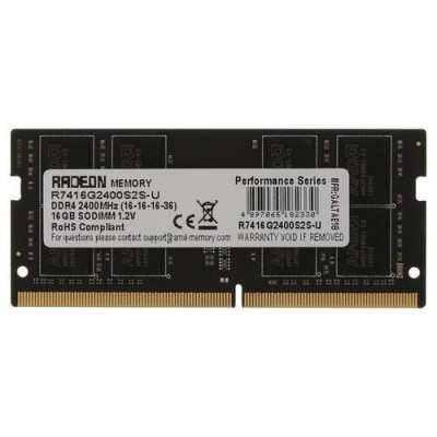 Оперативная память SODIMM AMD Radeon R7 Performance Series [R7416G2400S2S-U] 16 ГБ, BT-1288096