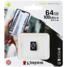 Карта памяти Kingston Canvas Select Plus microSDXC 64 ГБ [SDCS2/64GBSP]