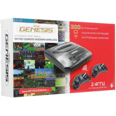 Ретро-консоль Retro Genesis Modern Wireless + 300 игр, BT-1679374