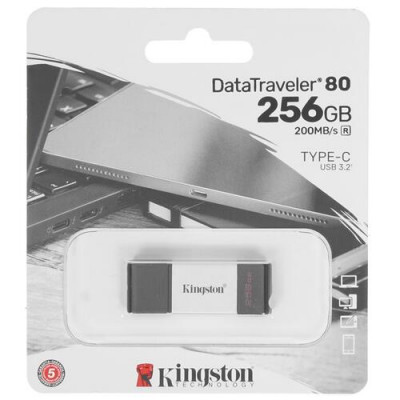 Память OTG USB Flash 256 ГБ Kingston DataTraveler 80 [DT80/256GB], BT-4714524