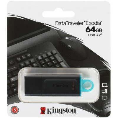 Память USB Flash 64 ГБ Kingston DataTraveler Exodia [DTX/64GB], BT-4717313