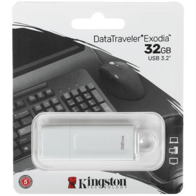 Память USB Flash 32 ГБ Kingston DataTraveler Exodia [DTX White/32GB], BT-4729371