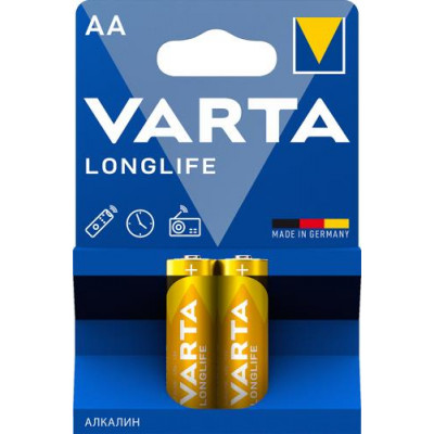 Батарейка щелочная Varta LongLife [04106101412], BT-4743343